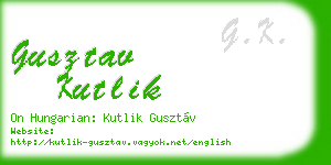 gusztav kutlik business card