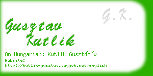 gusztav kutlik business card